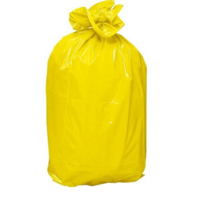 Sac poubelle - 130L - Jaune - 100 sacs