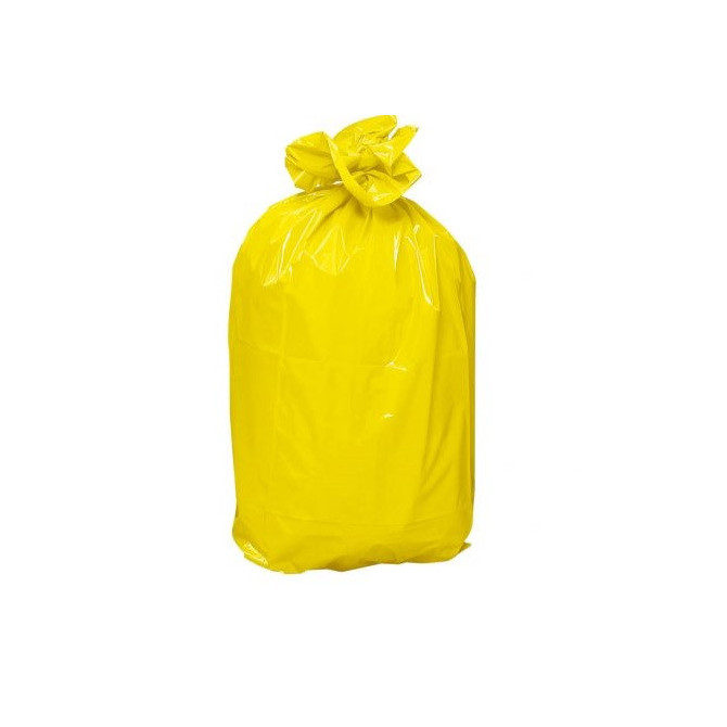 Sac poubelle - 110L - Jaune - 250 sacs - 40µ