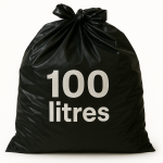 Sac poubelle - 110L - Noir - 200 sacs