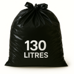 Sac poubelle - 130L - Noir - 200 sacs