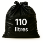 Sac poubelle - 110L - Noir - 200 sacs