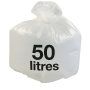 Sac poubelle - 50L - Blanc - 500 sacs