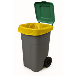 Sac poubelle - 130L - Jaune - 100 sacs