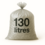 Sac poubelle - 130L - Transparent - 100 sacs
