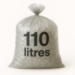 Sac poubelle - 110L - Transparent - 100 sacs