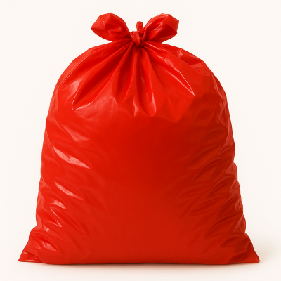 Sac poubelle - 110L - Rouge - 200 sacs