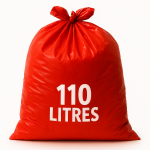 Sac poubelle - 110L - Rouge - 200 sacs