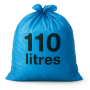 Sac poubelle - 110L - Bleu - 200 sacs